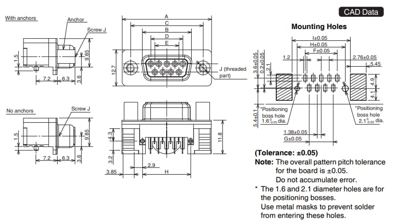 Omron Electronics XM3L-N D-Sub Connector Sockets